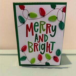 Super Cute “Merry and Bright” Christmas Cards- Set of 10- NIB